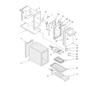 Whirlpool RF4700XEW8 auxiliary oven and door parts diagram