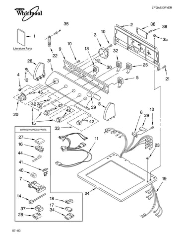 Top and console parts