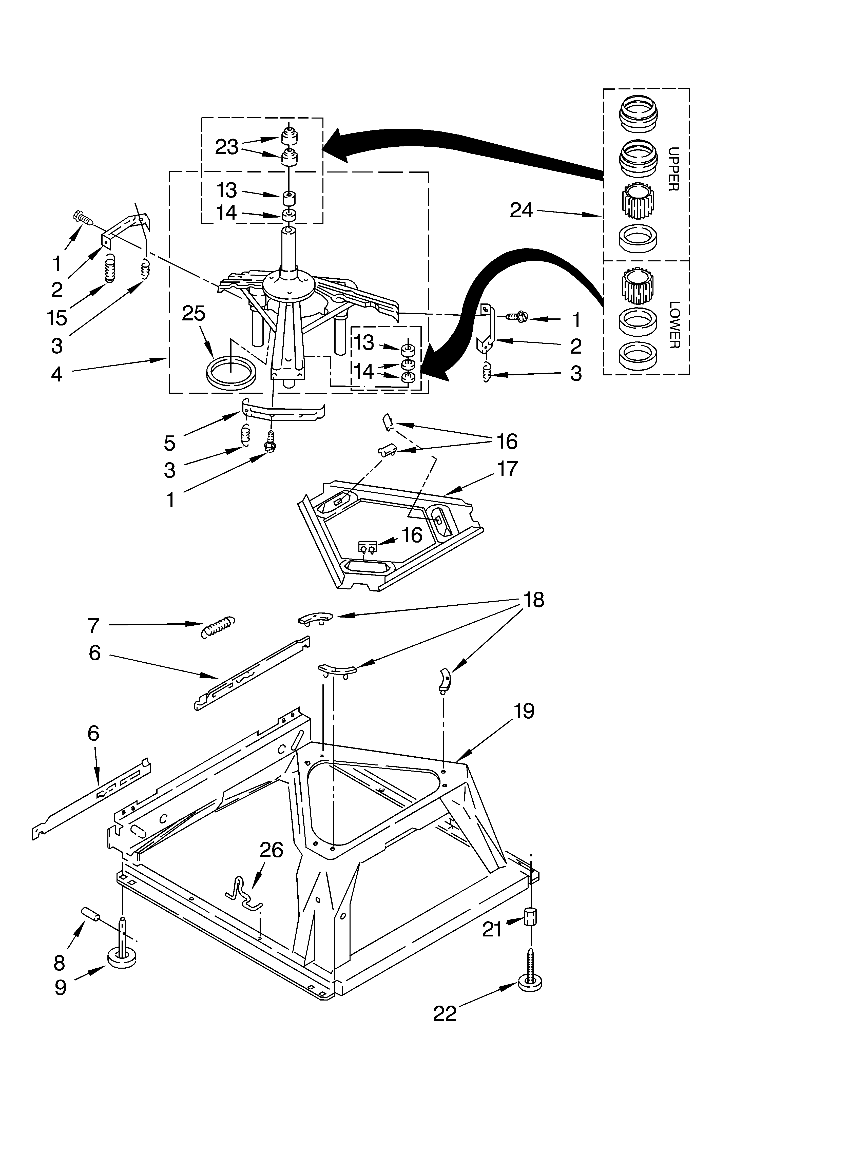 Machine base parts