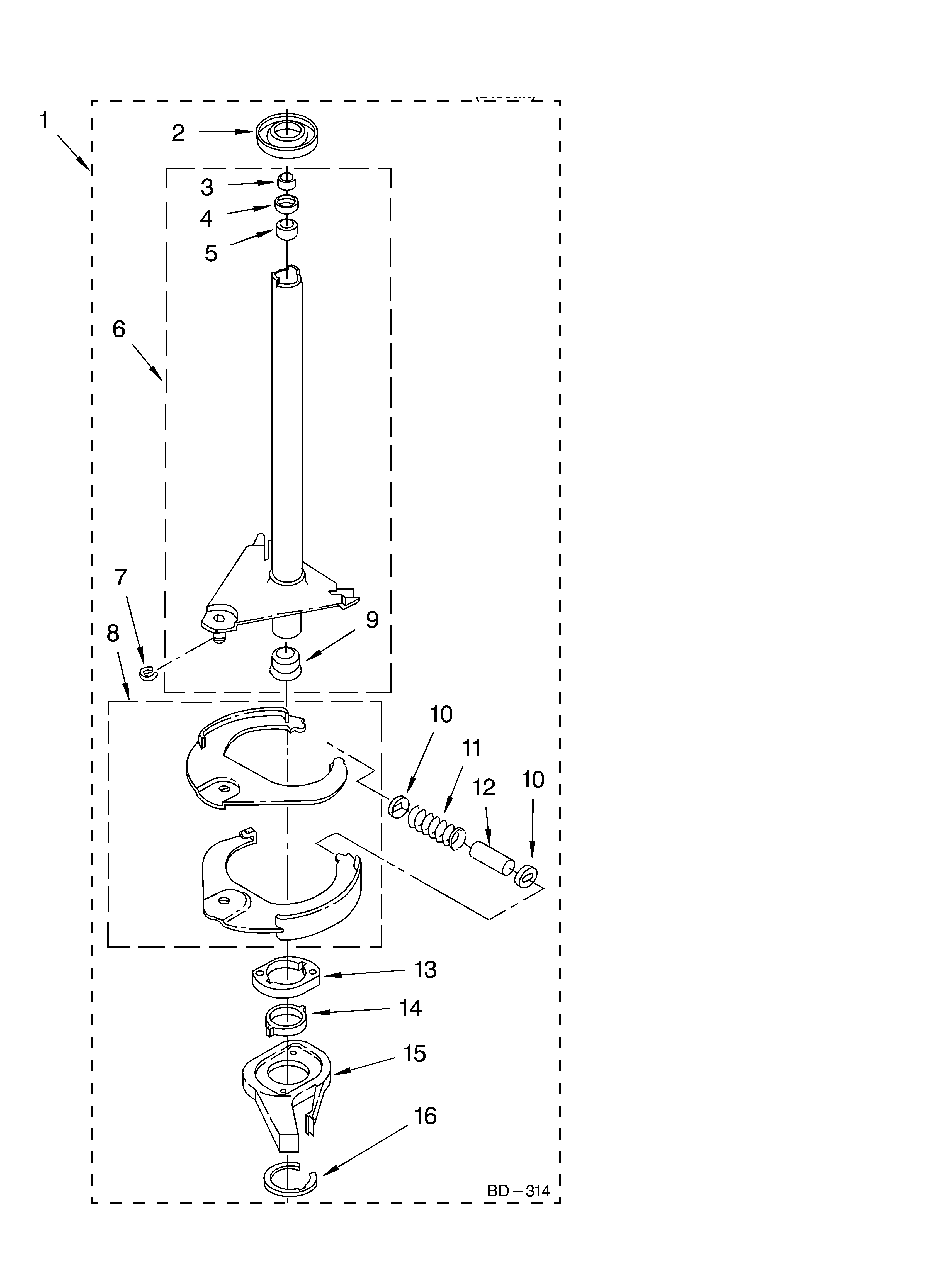 Brake and drive tube parts