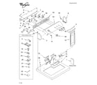 Whirlpool 7MLGR7648MT0 top and console parts diagram