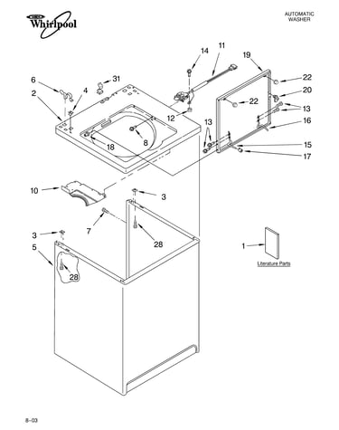 Top and cabinet parts