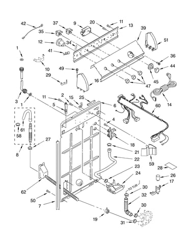 Controls and rear panel parts
