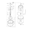 Whirlpool 7MLSR8523MT0 agitator, basket and tub parts diagram