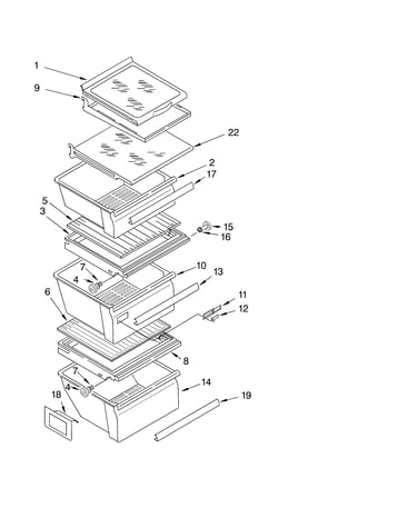 Refrigerator shelf parts