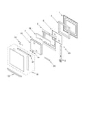 Oven door parts