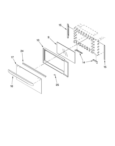 Microwave door parts