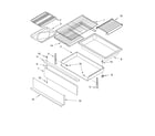 Whirlpool GS445LEMS0 drawer & broiler parts diagram