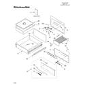 KitchenAid KEWV105MSS00 control, door and drawer parts diagram