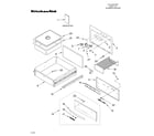 KitchenAid KEWV105MMT00 control, door and drawer parts diagram
