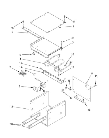 Internal warming drawer parts