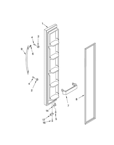Freezer door parts