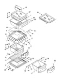 Refrigerator shelf parts