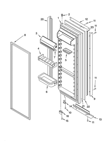 Refrigerator door parts