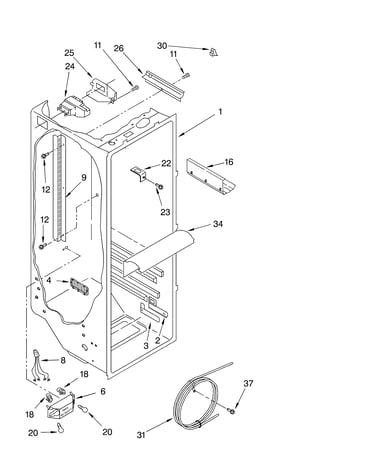 Refrigerator liner parts