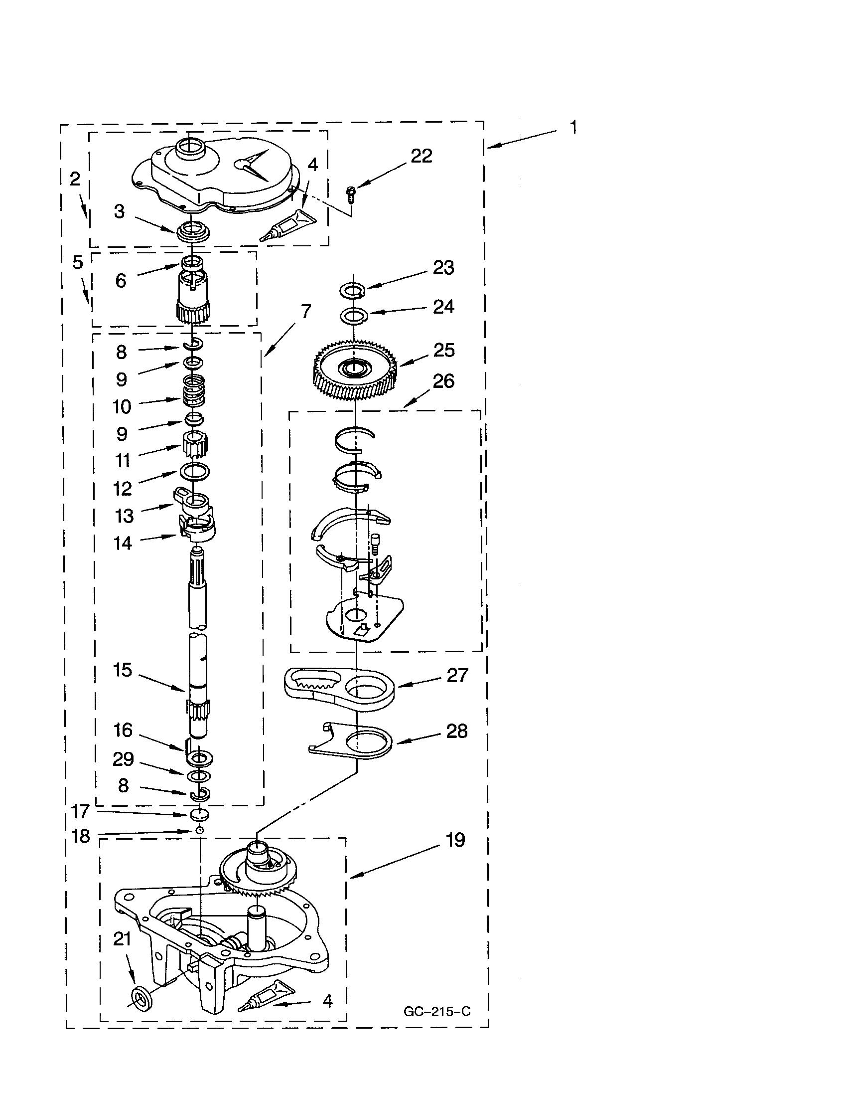 Gearcase parts