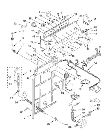 Controls and rear panel parts