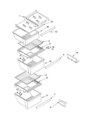 Refrigerator shelf parts