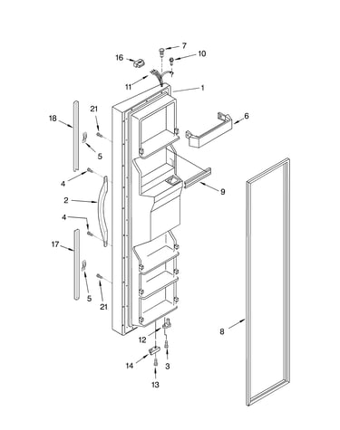 Freezer door parts