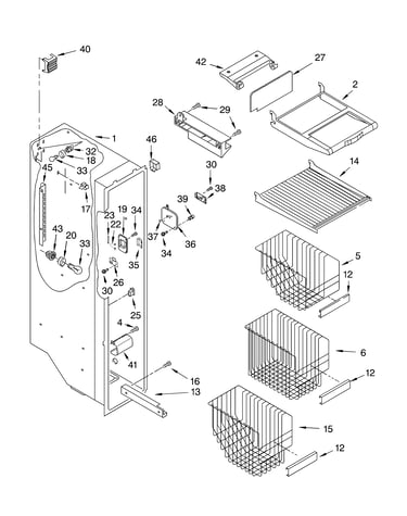 Freezer liner parts