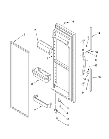 Refrigerator door parts