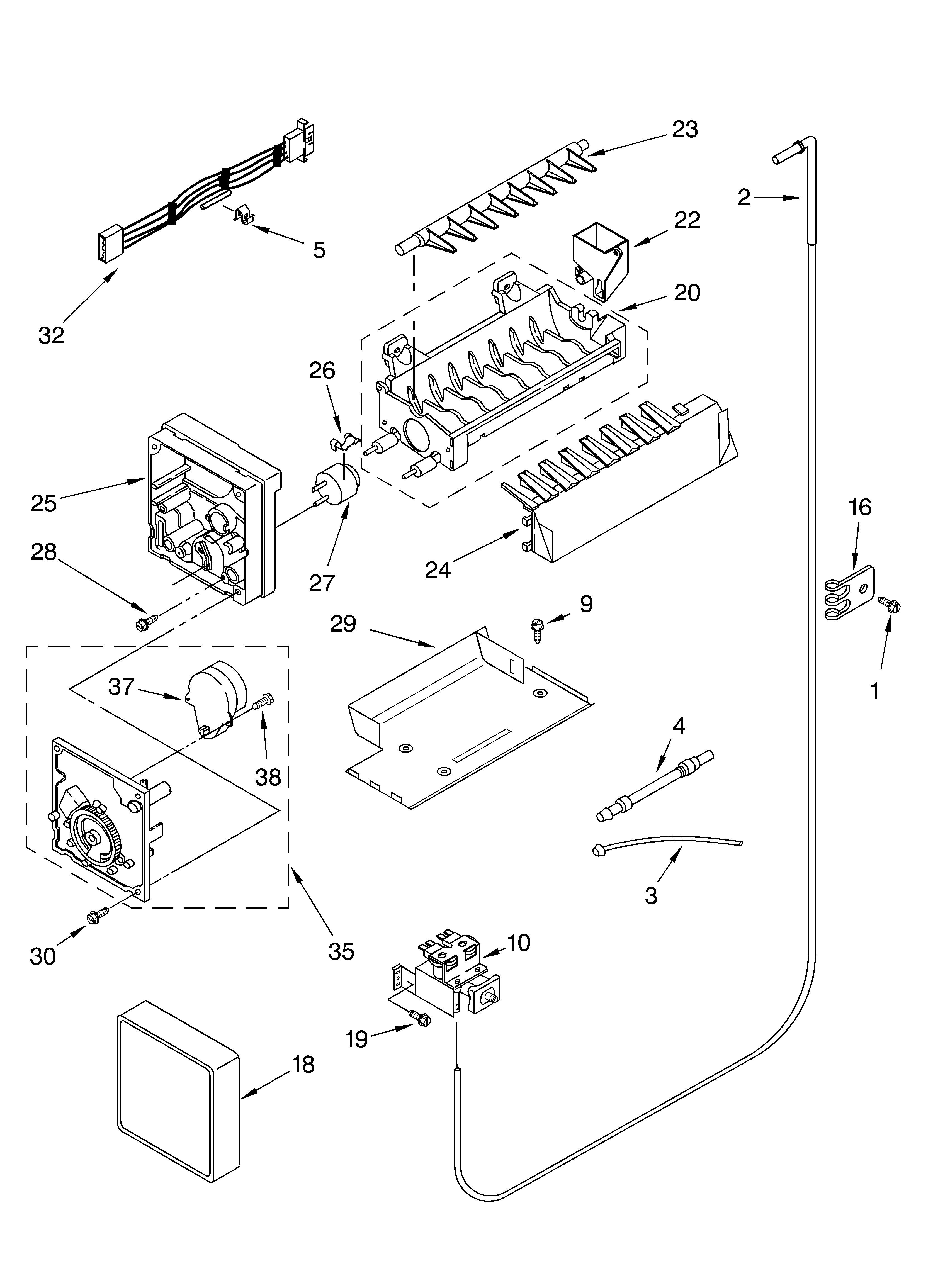 ICEMAKER PARTS, PARTS NOT ILLUSTRATED