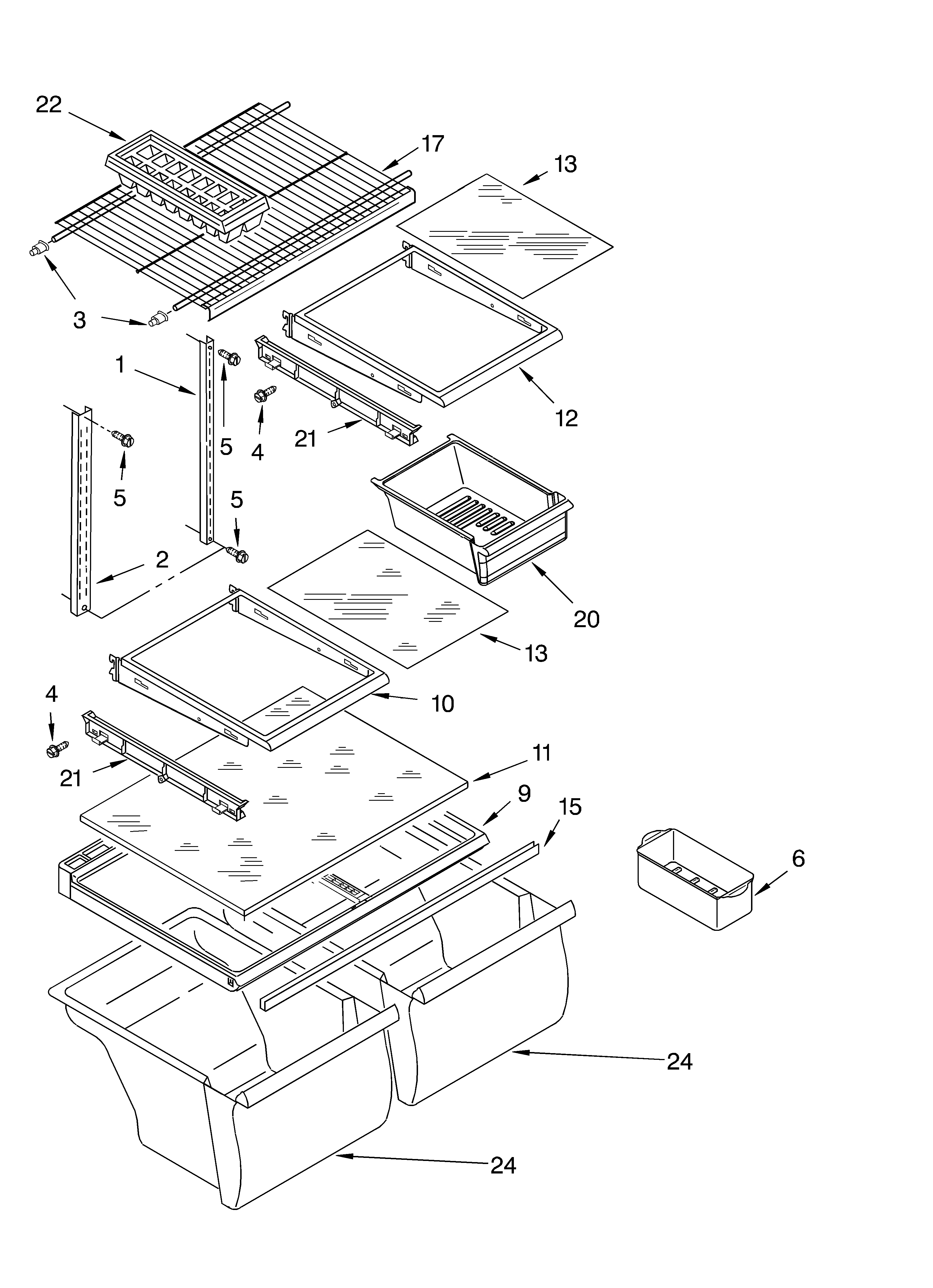 Shelf parts, optional parts