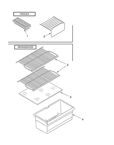 Shelf parts, literature and optional parts