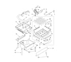 Whirlpool GI1500PHW5 evaporator ice cutter grid and water parts diagram