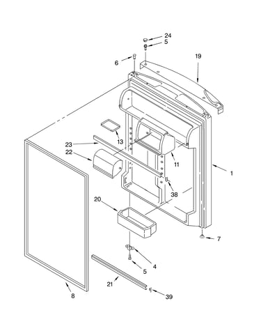 Refrigerator door parts
