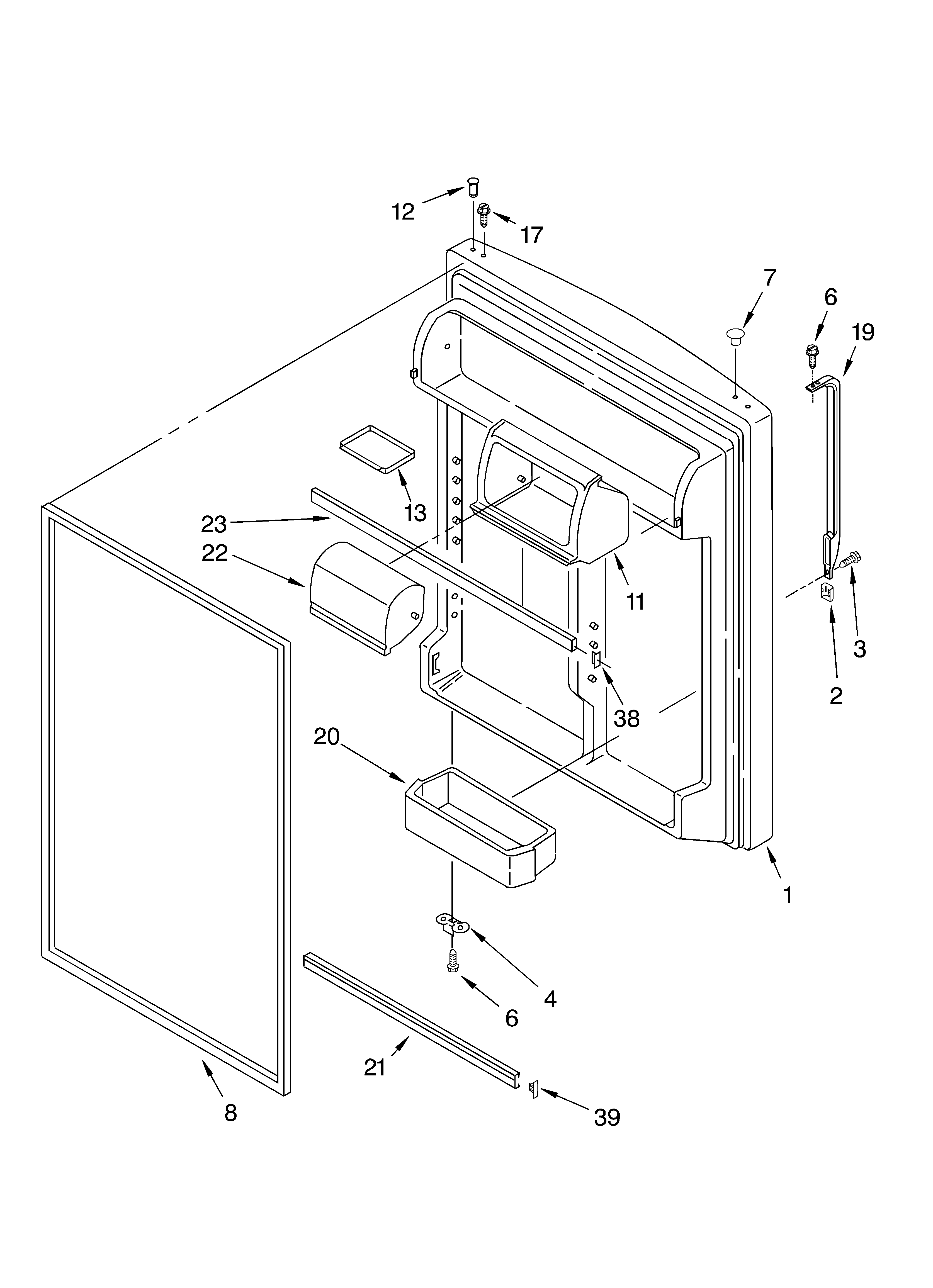 Refrigerator door parts