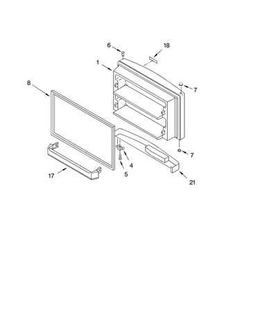 Freezer door parts, optional parts