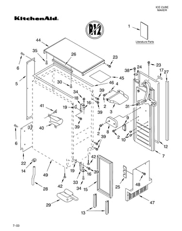 Cabinet liner and door parts