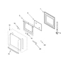 Lower oven door parts