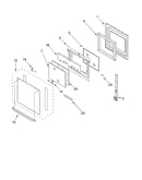 Upper oven door parts