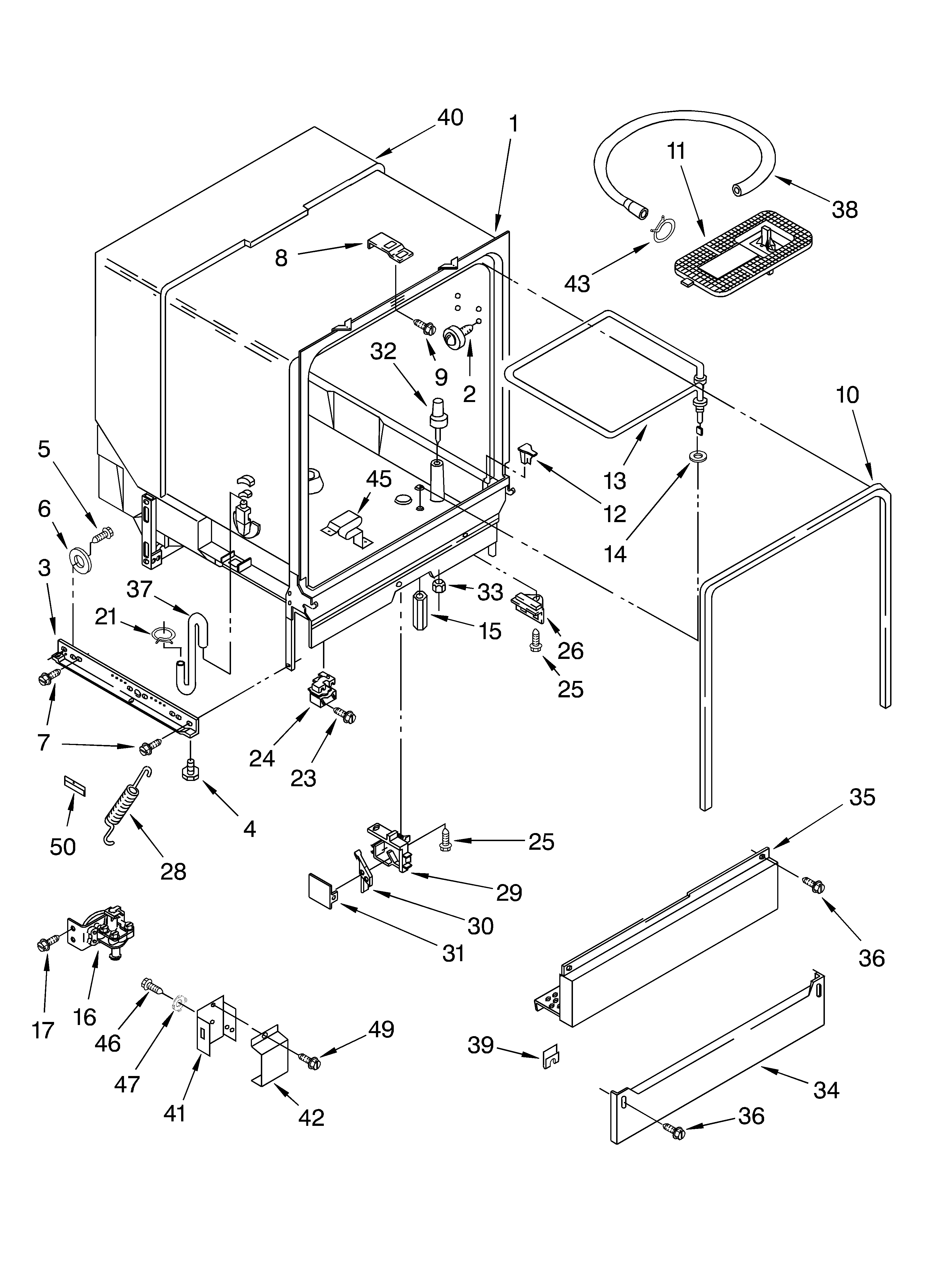Tub assembly parts