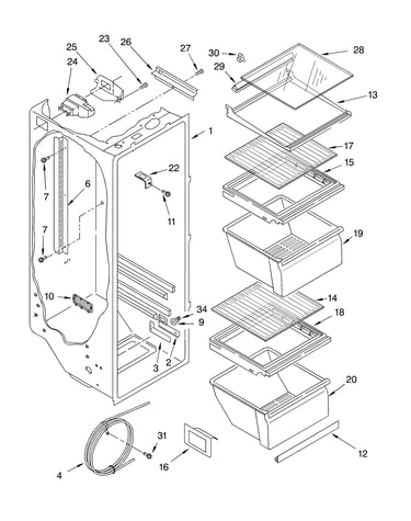 Refrigerator liner parts