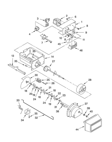 Motor and ice container parts