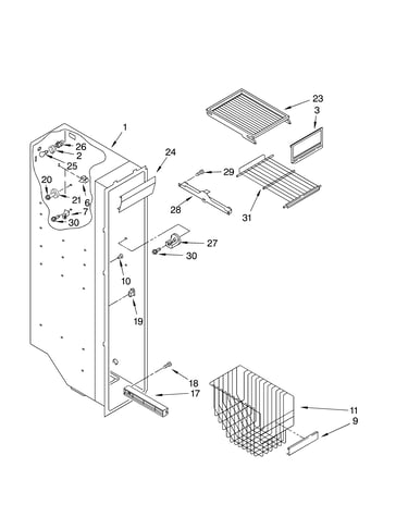 Freezer liner parts