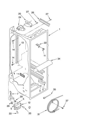 Refrigerator liner parts