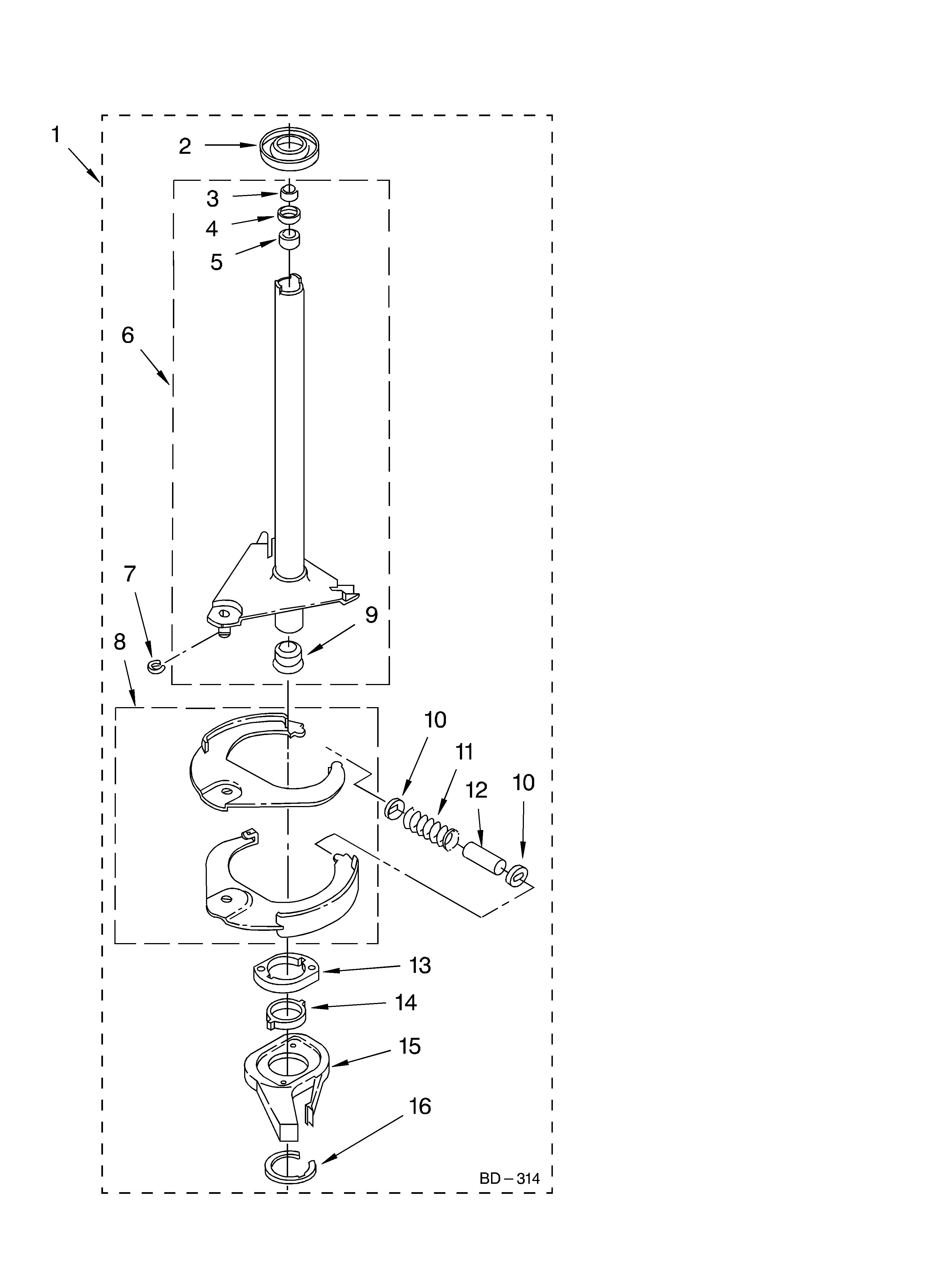 Brake and drive tube parts