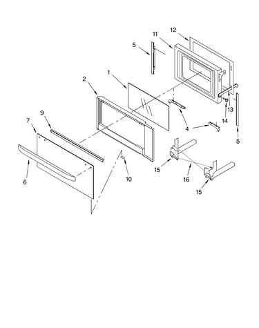 Microwave door parts, optional parts