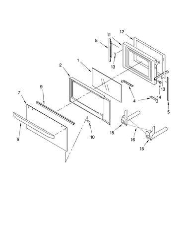 Microwave door parts, optional parts