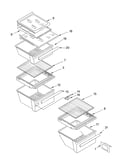 Refrigerator shelf parts