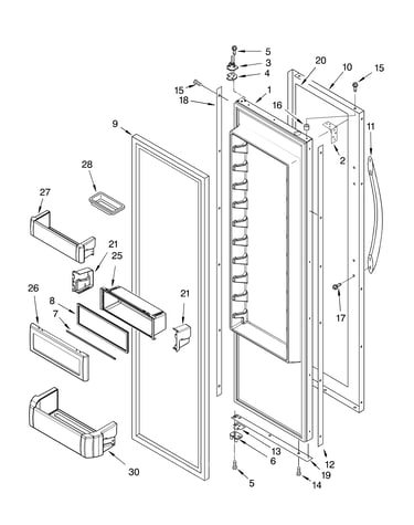 Refrigerator door parts