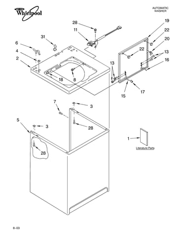 Top and cabinet parts