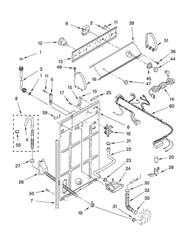 Control and rear panel parts