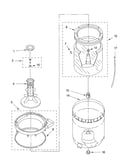 Agitator, basket and tub parts