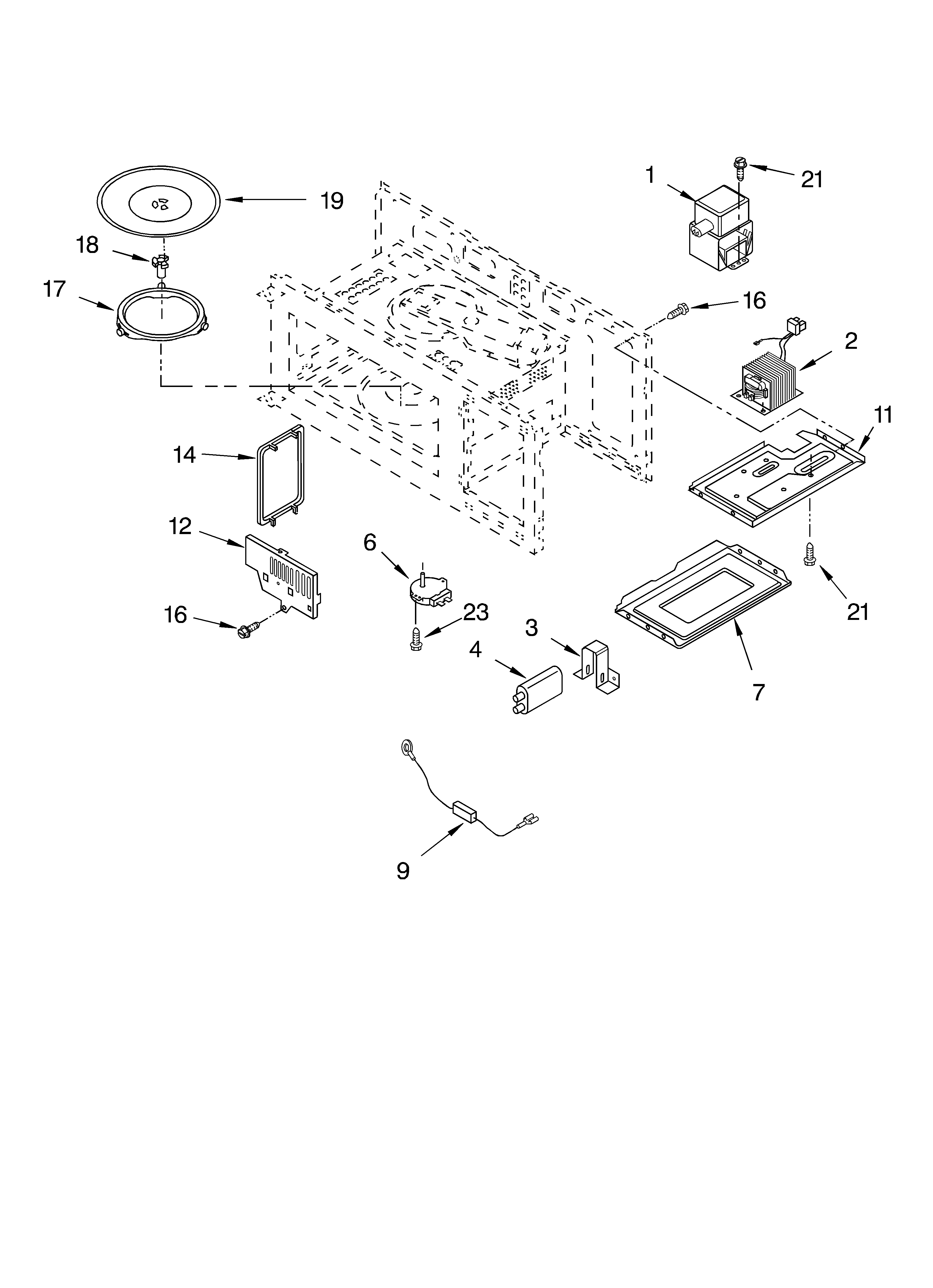 Magnetron and air flow parts