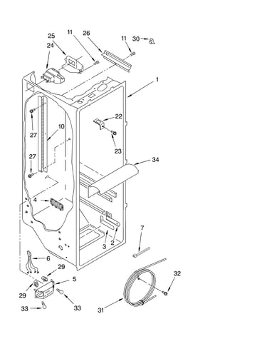 Refrigerator liner parts